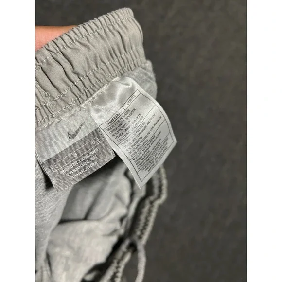 Nike sweatpants joggers Y2K gray vintage lined mens Large baggy ankle zipper - Picture 3 of 8